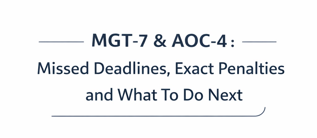 MGT-7 & AOC-4: Missed Deadlines, Exact Penalties and What To Do Next
