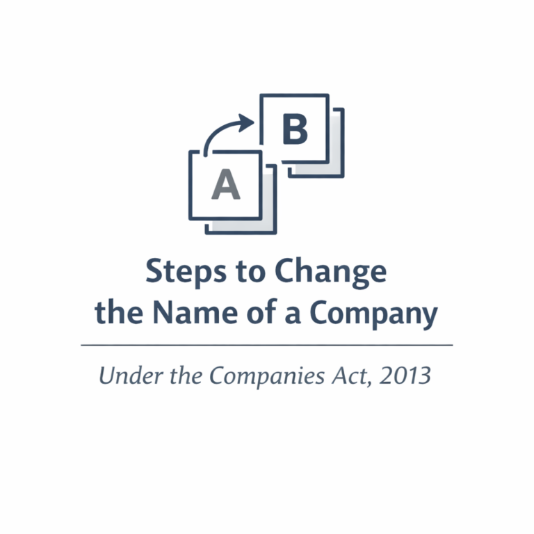 Steps to Change the Name of a Company Under the Companies Act, 2013